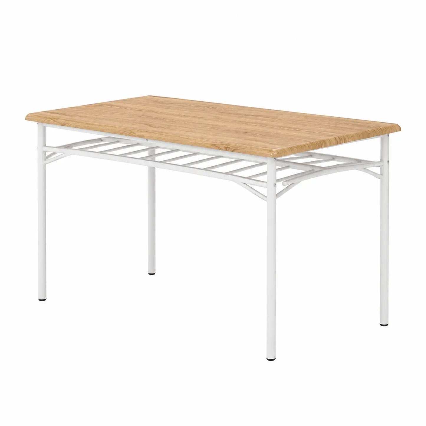 Table à manger rectangulaire MDF et métal blanche 120x60x75 cm