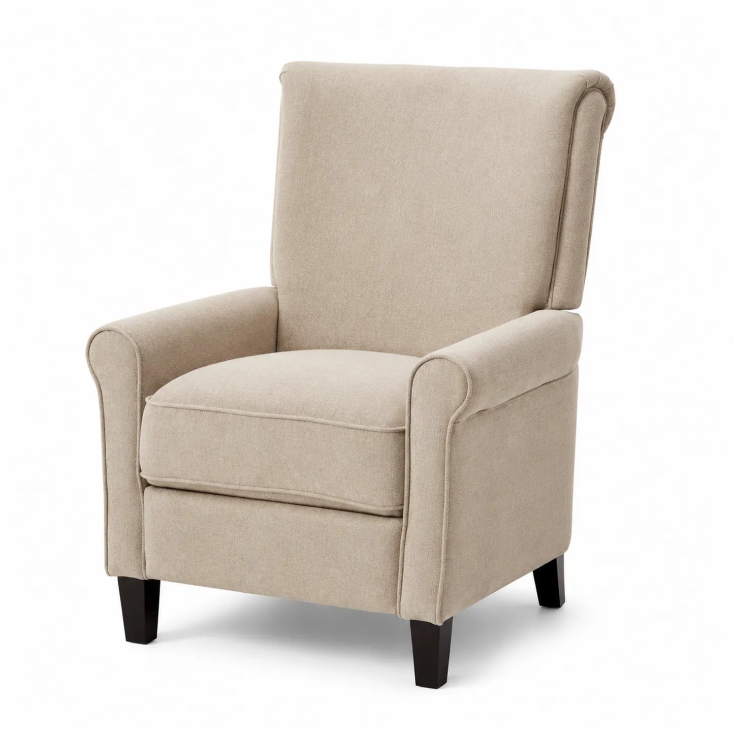 Fauteuil inclinable tissu lin avec accoudoirs
