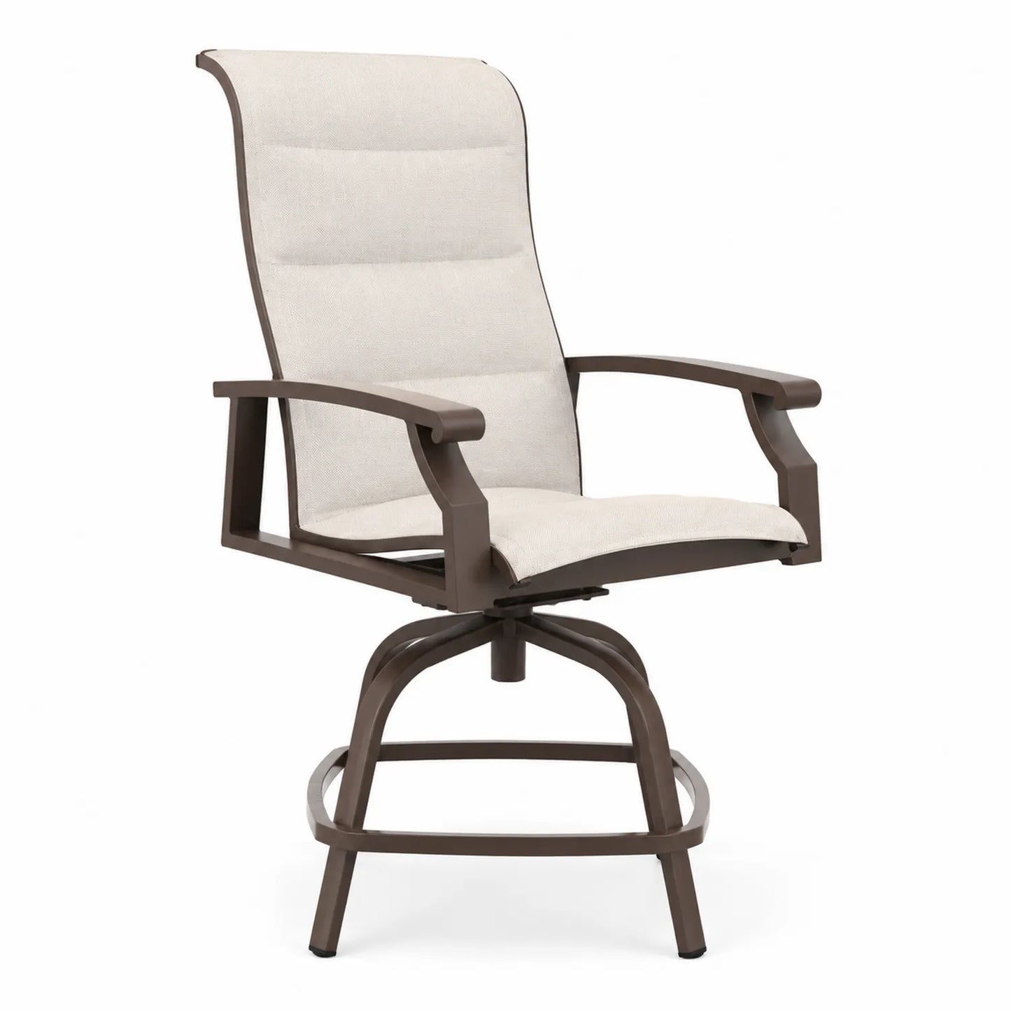 Chaise de jardin pivotante en aluminium Beige 108x60x68 cm