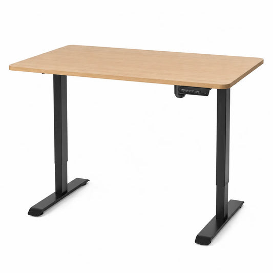 Bureau réglable en hauteur en bois et métal 120x60 cm