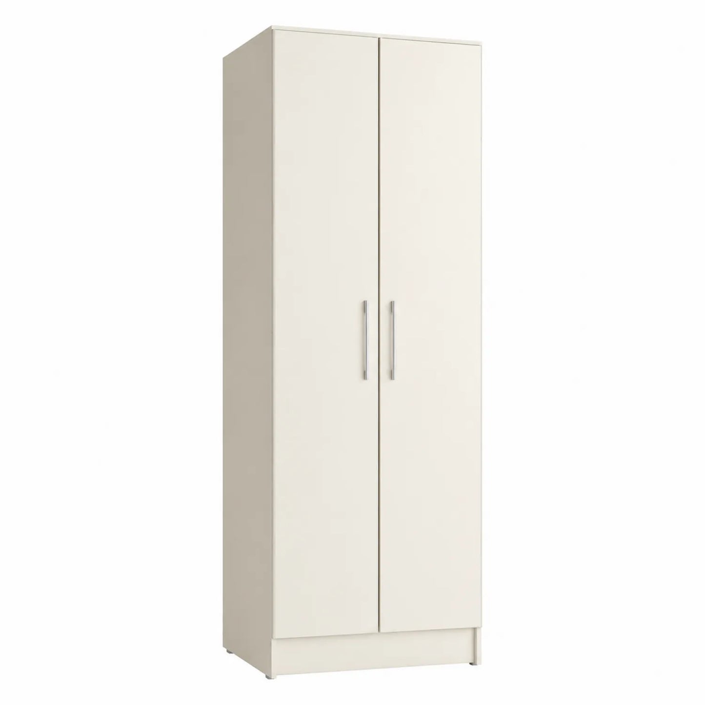 Armoire à 2 Portes en Bois Blanc 180x60x50 cm
