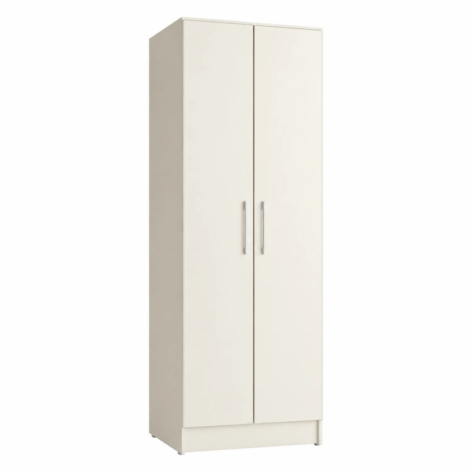 Armoire à 2 Portes en Bois Blanc 180x60x50 cm