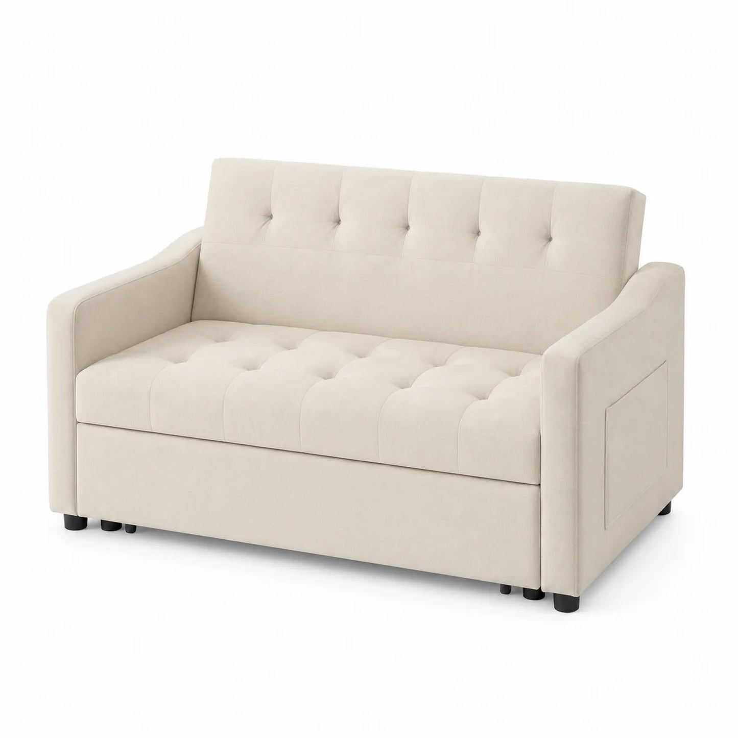 Canapé 2 places en tissu microfibre Beige