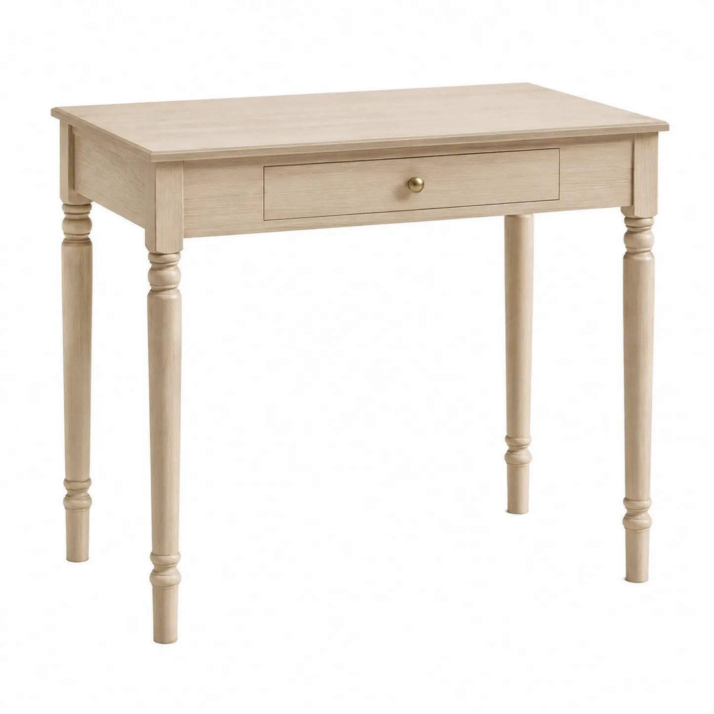 Bureau en bois avec tiroir rectangulaire en chêne beige 90x45x75 cm