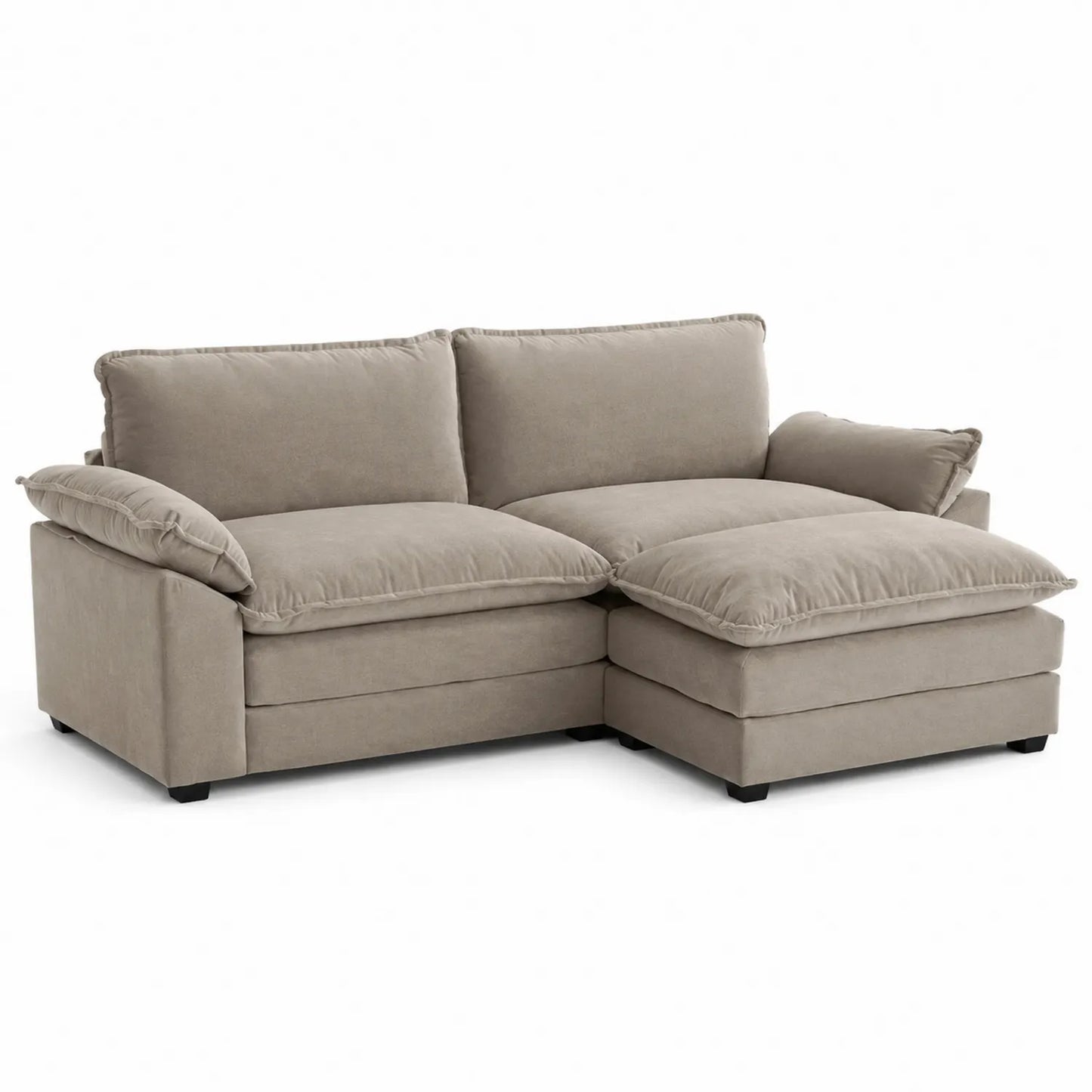Canapé d'angle en tissu Beige