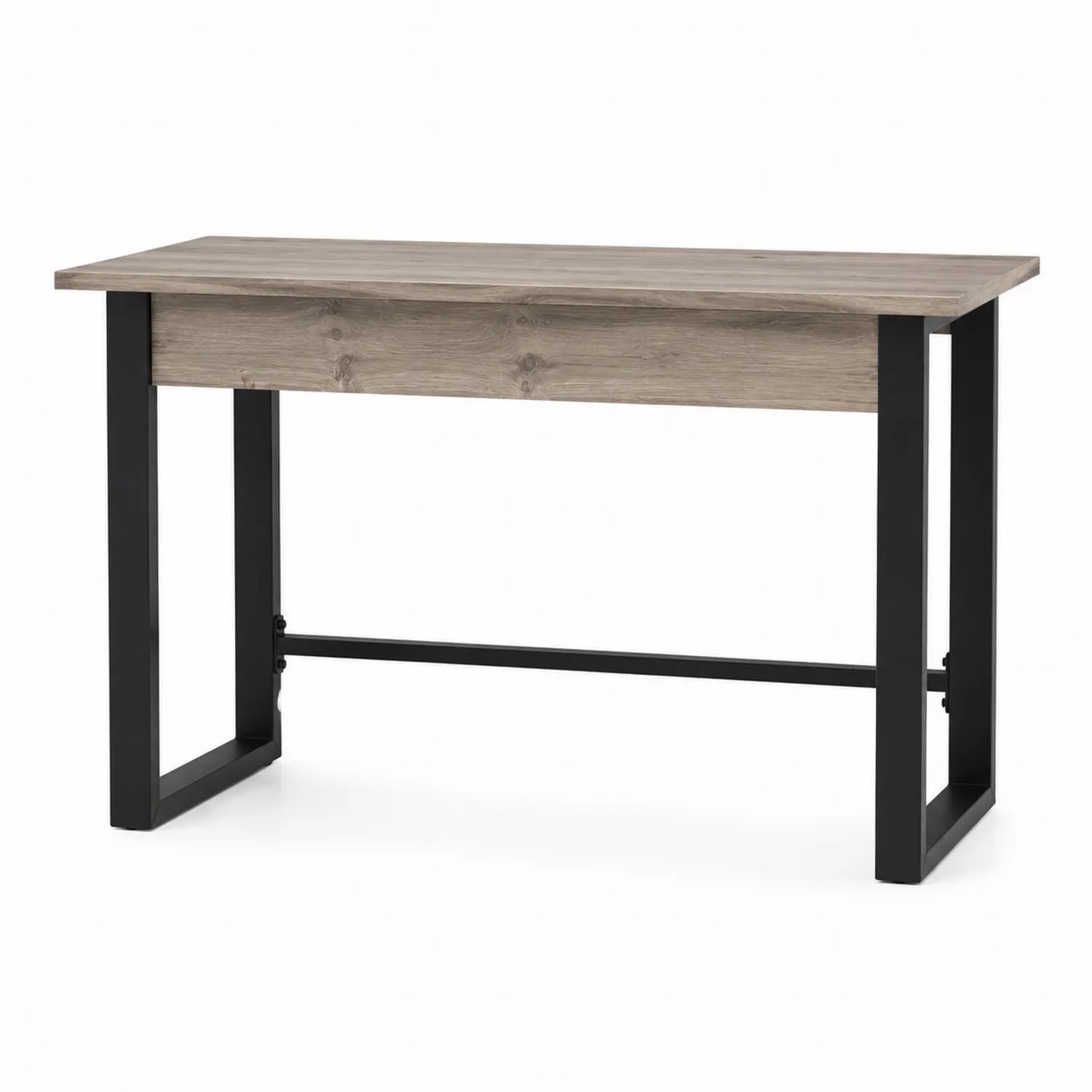 Bureau rectangulaire en bois avec pieds en métal noir 120cm x 60cm x 75cm