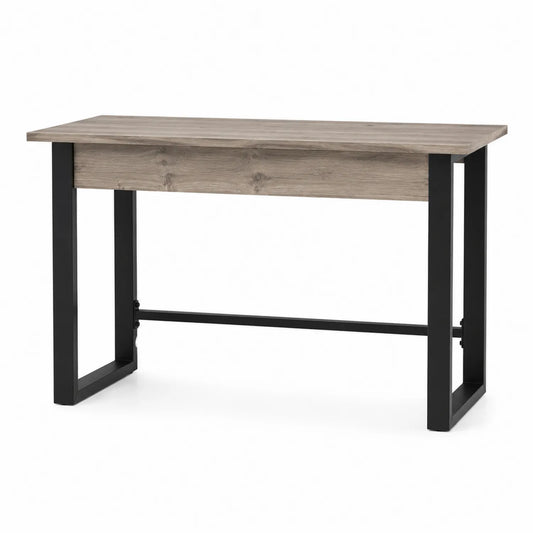 Bureau rectangulaire en bois avec pieds en métal noir 120cm x 60cm x 75cm