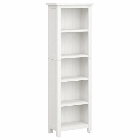 Étagère haute blanche en bois MDF à 5 niveaux