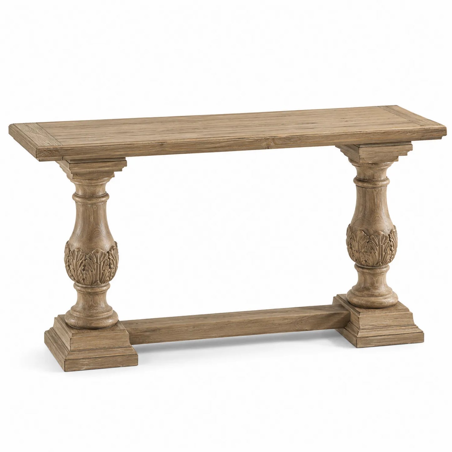 Table console rectangulaire en bois brun 150 cm x 40 cm x 76 cm