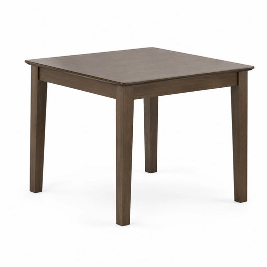 Table carrée en bois massif noyer 90cm