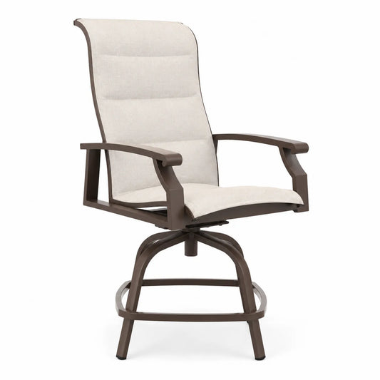 Chaise de jardin pivotante en aluminium Beige 108x60x68 cm