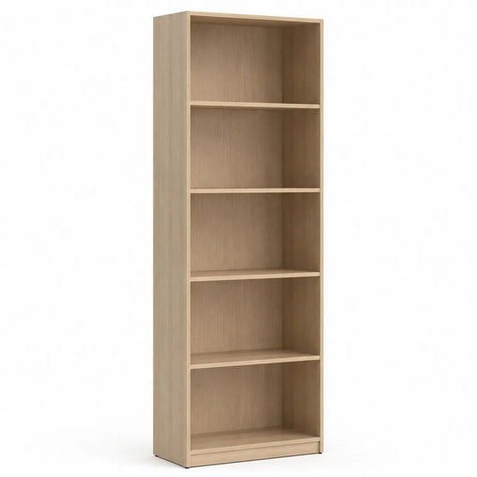 Étagère en Bois de Chêne Clair 5 Niveaux